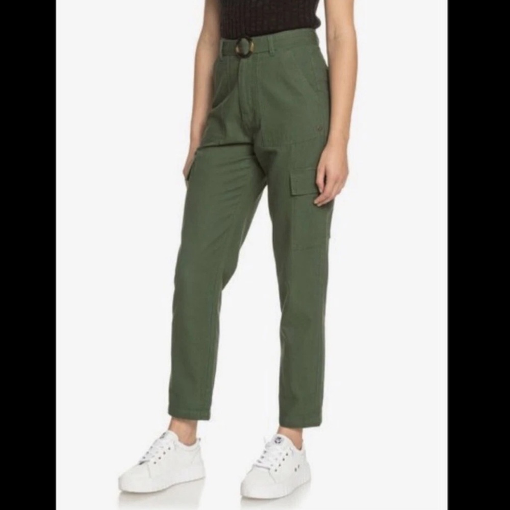 NWT Roxy Women’s Green Sense Yourself Cargo Pants Size Small